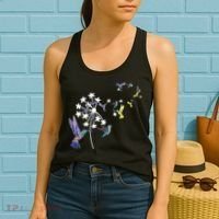 Dandelion Hummingbird Flower For Birdwatcher Herbalist Gift Women's Tank Top thumb 2