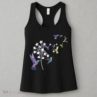 Dandelion Hummingbird Flower For Birdwatcher Herbalist Gift Women's Tank Top thumb 3