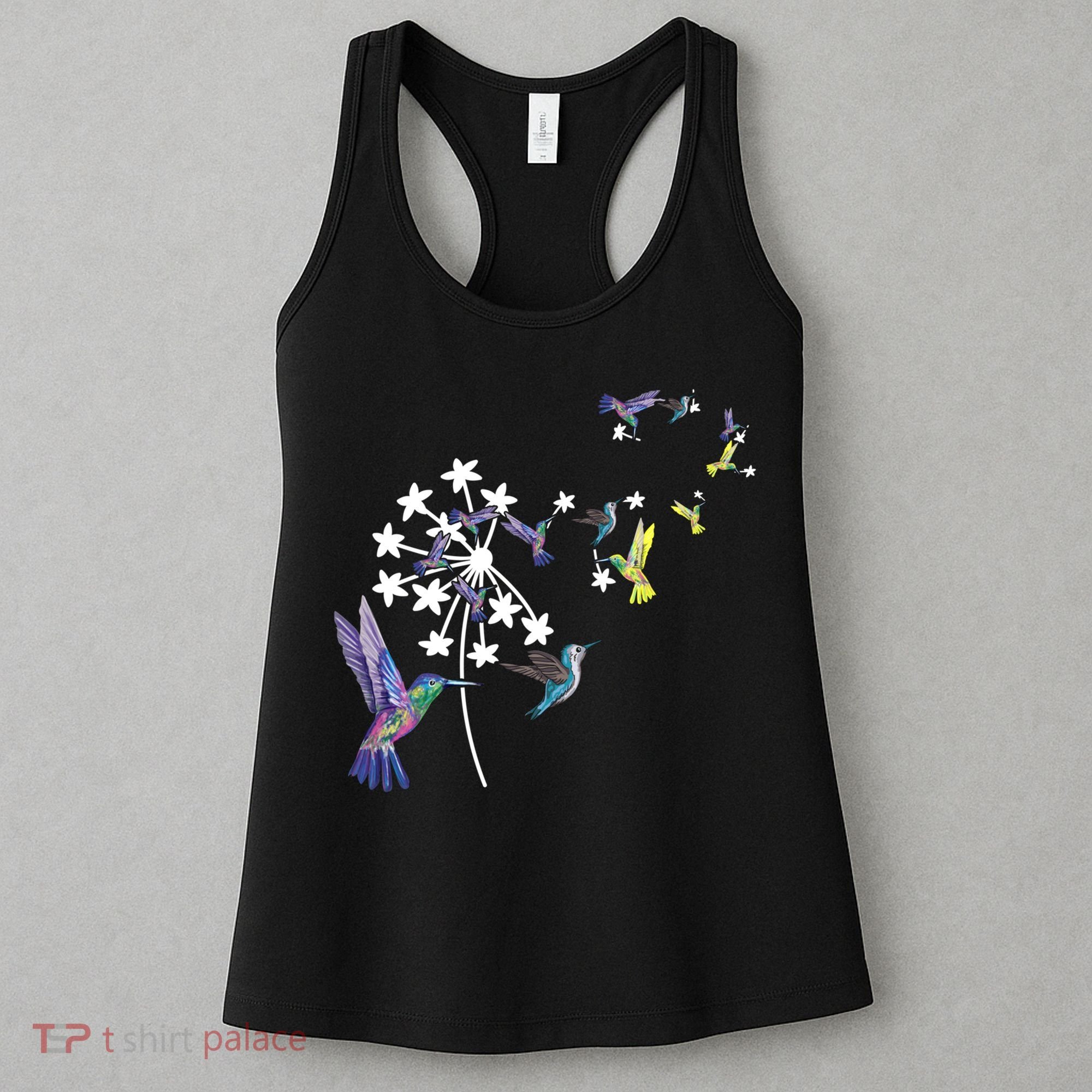 Dandelion Hummingbird Flower For Birdwatcher Herbalist Gift Women's Tank Top