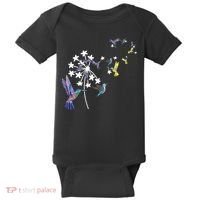 Dandelion Hummingbird Flower For Birdwatcher Herbalist Gift Baby Bodysuit thumb 0