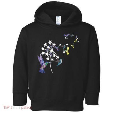 Dandelion Hummingbird Flower For Birdwatcher Herbalist Gift Toddler Hoodie
