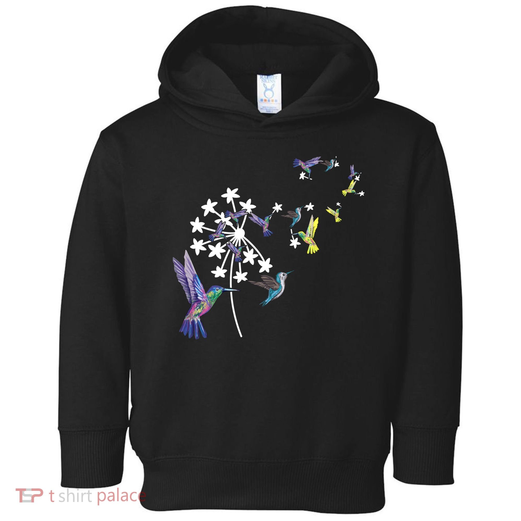 Dandelion Hummingbird Flower For Birdwatcher Herbalist Gift Toddler Hoodie