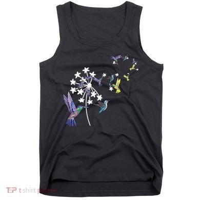 Dandelion Hummingbird Flower For Birdwatcher Herbalist Gift Tank Top