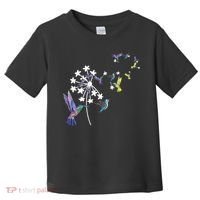Dandelion Hummingbird Flower For Birdwatcher Herbalist Gift Toddler T-Shirt thumb 0