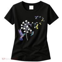 Dandelion Hummingbird Flower For Birdwatcher Herbalist Gift Women's T-Shirt thumb 0