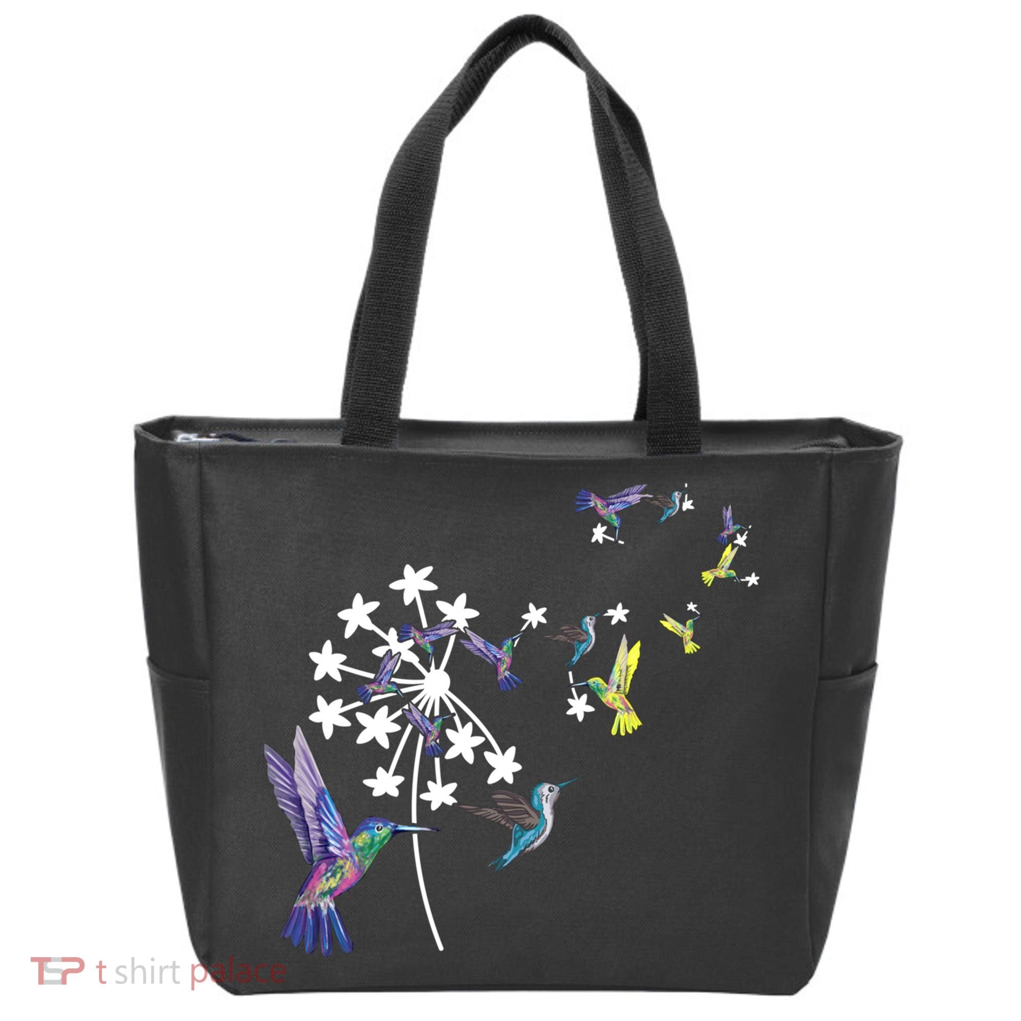 Dandelion Hummingbird Flower For Birdwatcher Herbalist Gift Tote Bag