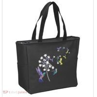 Dandelion Hummingbird Flower For Birdwatcher Herbalist Gift Tote Bag thumb 2
