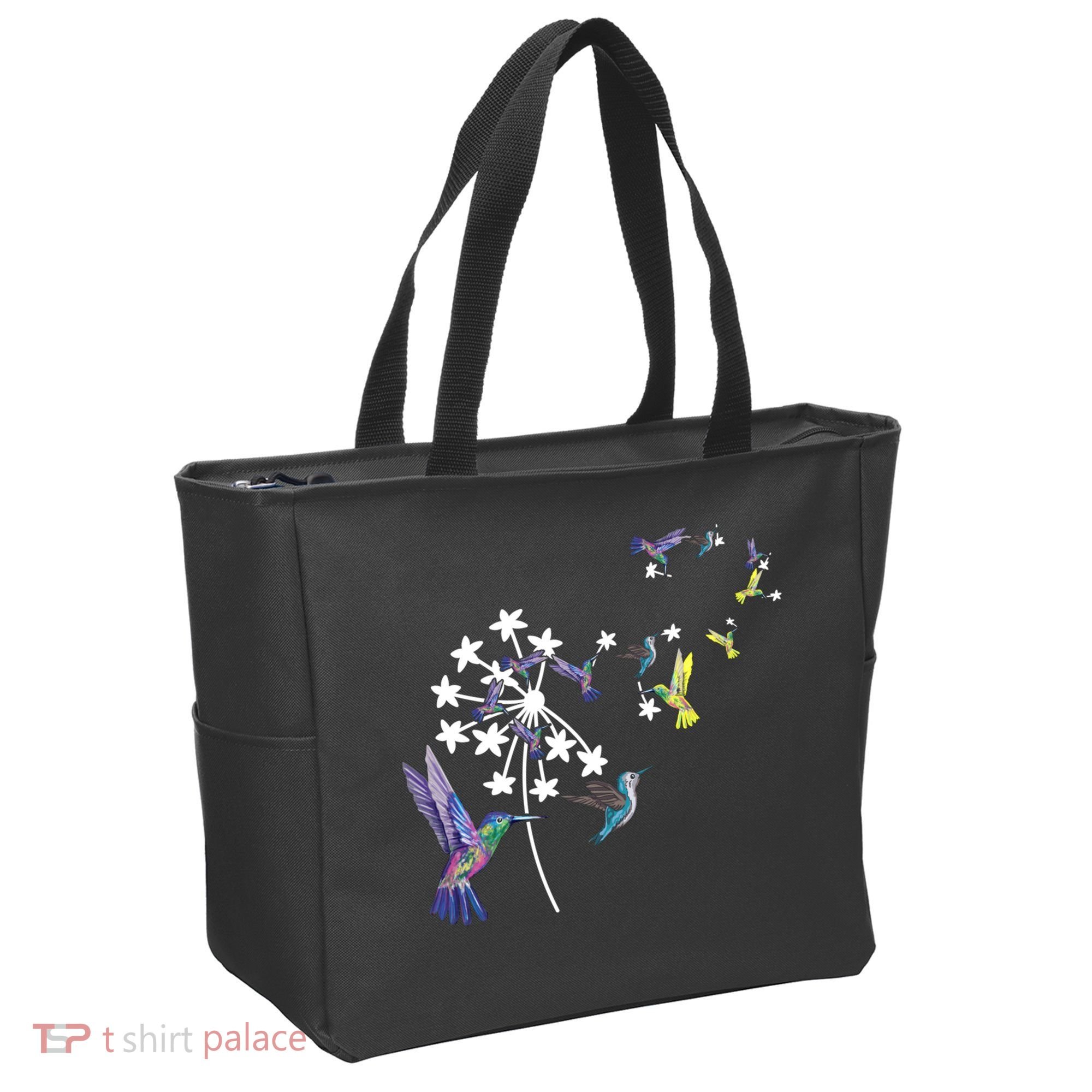 Dandelion Hummingbird Flower For Birdwatcher Herbalist Gift Tote Bag