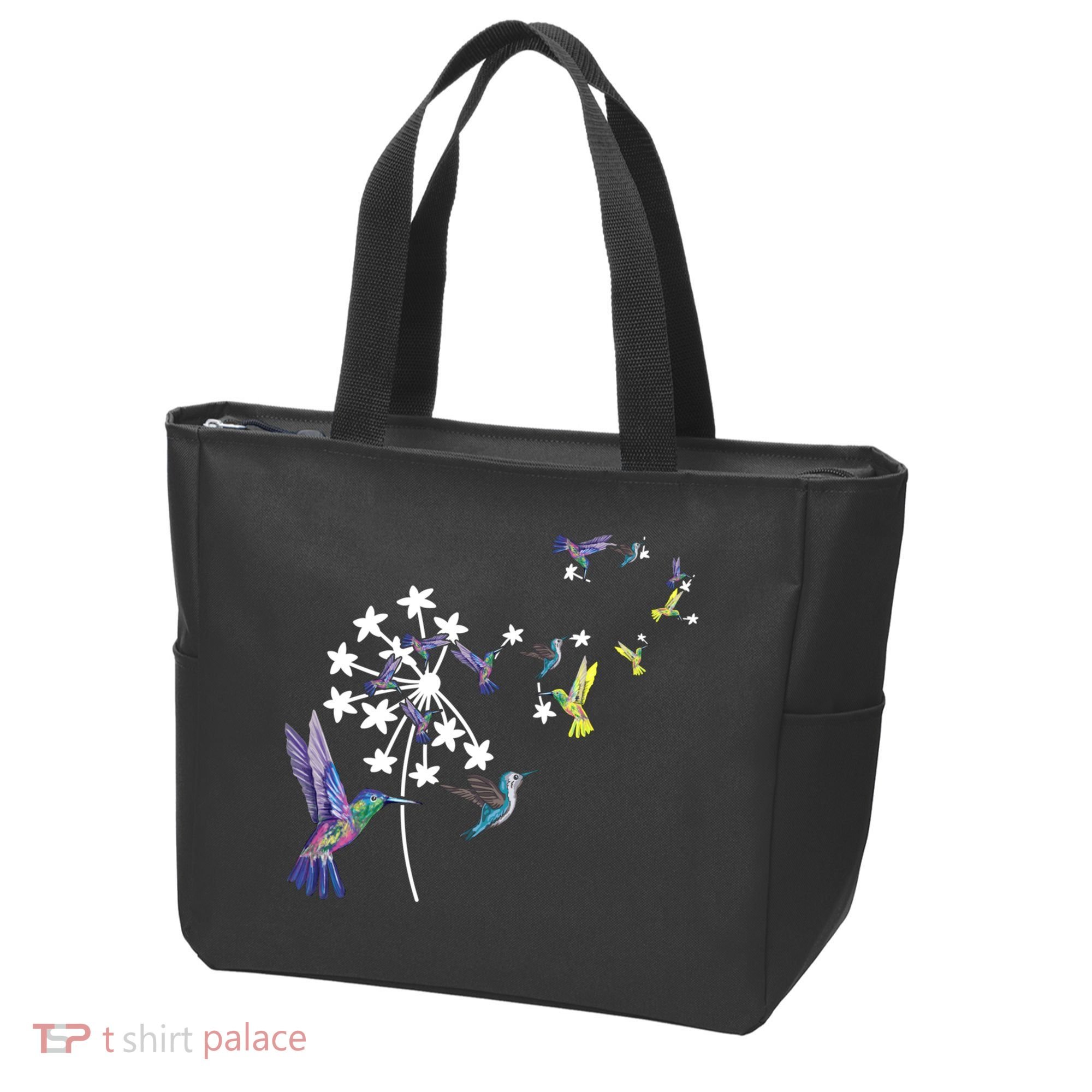 Dandelion Hummingbird Flower For Birdwatcher Herbalist Gift Tote Bag