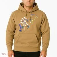 Dandelion Hummingbird Flower For Birdwatcher Herbalist Gift Hoodie thumb 2