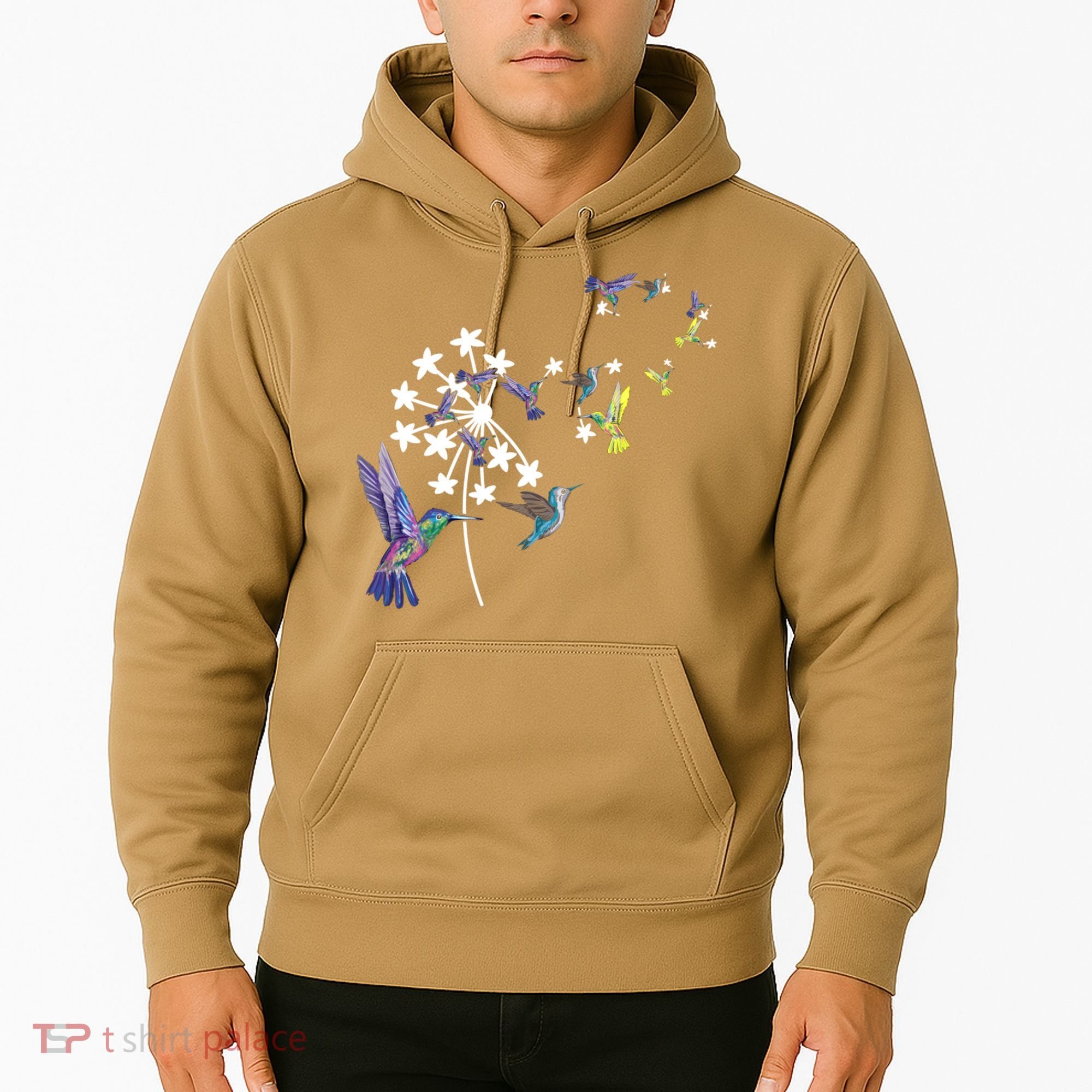 Dandelion Hummingbird Flower For Birdwatcher Herbalist Gift Hoodie