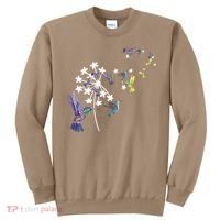 Dandelion Hummingbird Flower For Birdwatcher Herbalist Gift Sweatshirt thumb 0