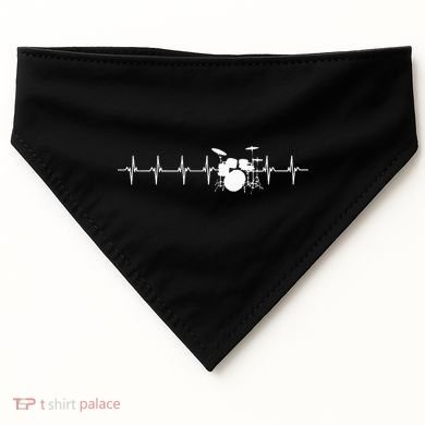 Drums Heartbeat For Drummers & Percussionists Drum Design USA-Made Doggie Bandana