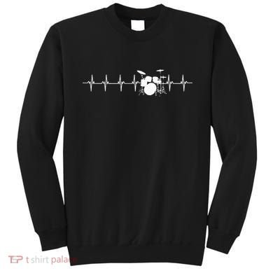 Drums Heartbeat For Drummers & Percussionists Drum Design Sweatshirt