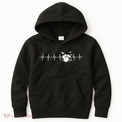Drums Heartbeat For Drummers & Percussionists Drum Design Kids Hoodie