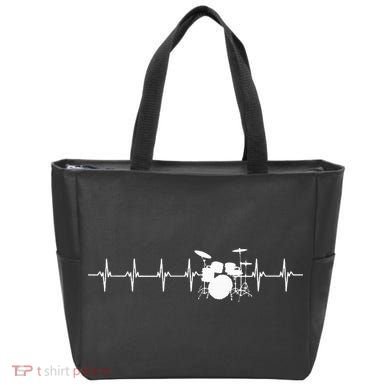 Drums Heartbeat For Drummers & Percussionists Drum Design Tote Bag