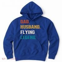 Dad Husband Flying Legend Flying Lover Pilot Aviator Cool Gift Hoodie thumb 0