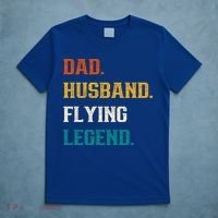 Dad Husband Flying Legend Flying Lover Pilot Aviator Cool Gift T-Shirt thumb 5