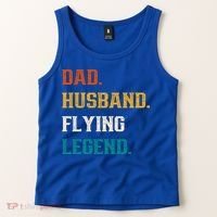 Dad Husband Flying Legend Flying Lover Pilot Aviator Cool Gift Tank Top thumb 2