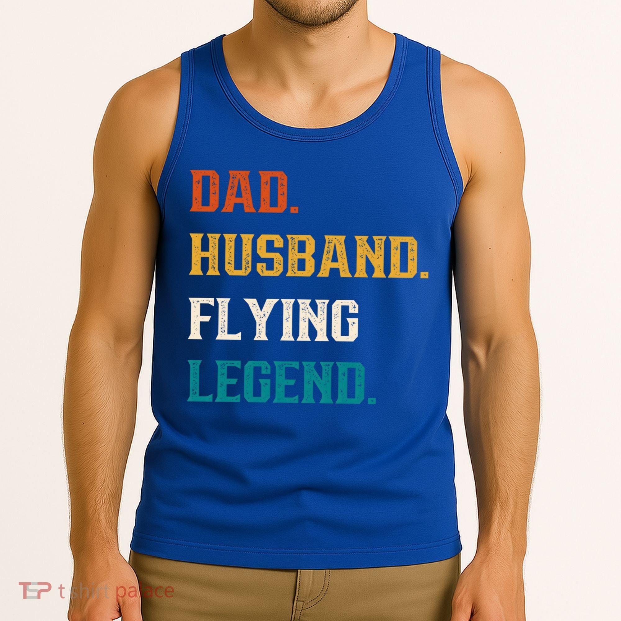 Dad Husband Flying Legend Flying Lover Pilot Aviator Cool Gift Tank Top