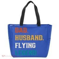 Dad Husband Flying Legend Flying Lover Pilot Aviator Cool Gift Tote Bag thumb 0