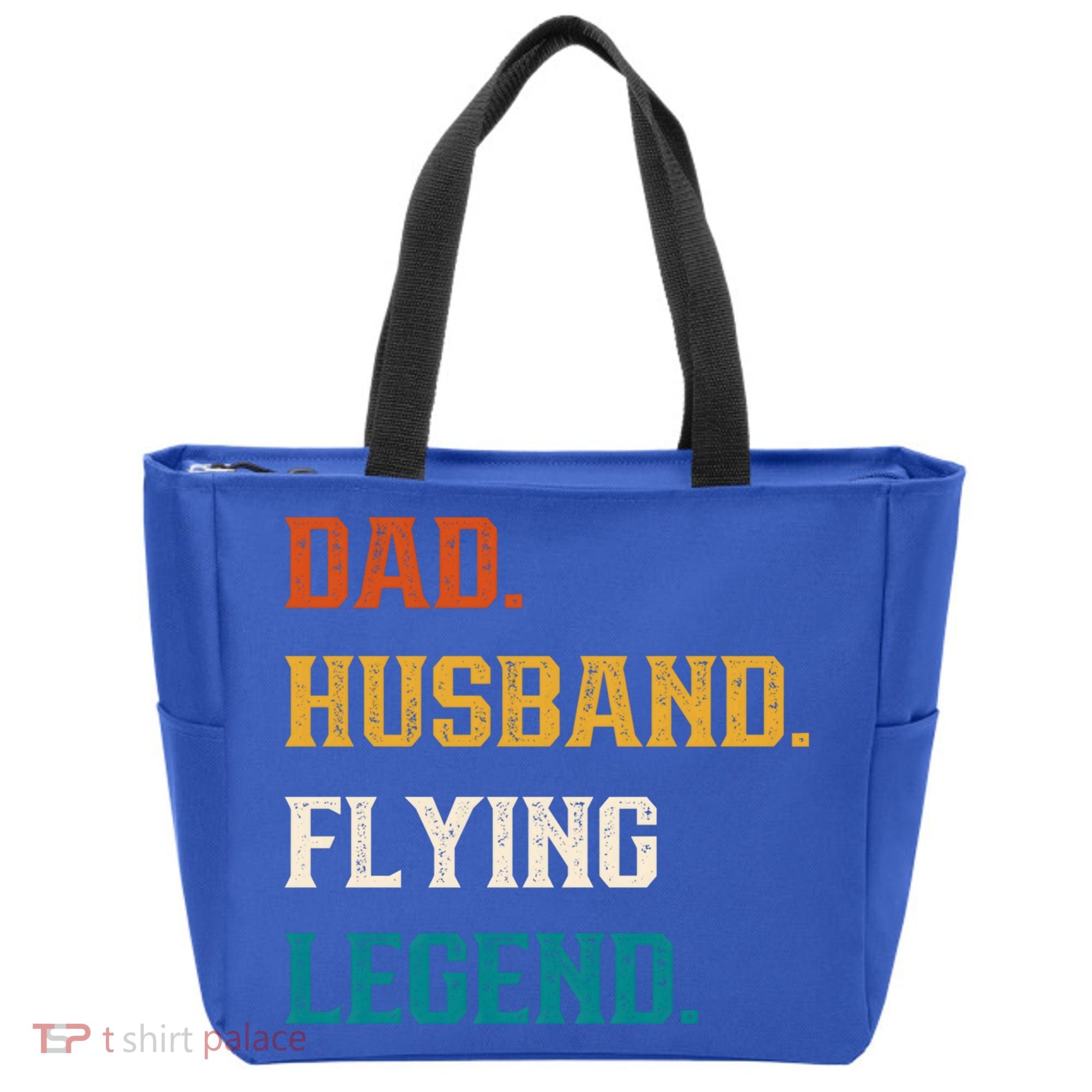 Dad Husband Flying Legend Flying Lover Pilot Aviator Cool Gift Tote Bag