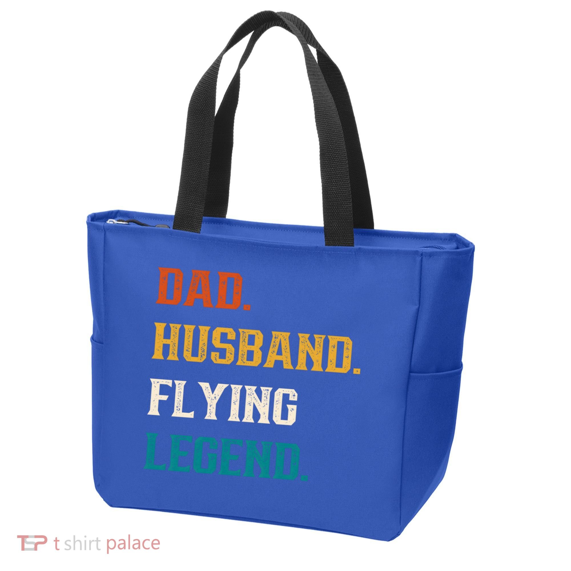 Dad Husband Flying Legend Flying Lover Pilot Aviator Cool Gift Tote Bag