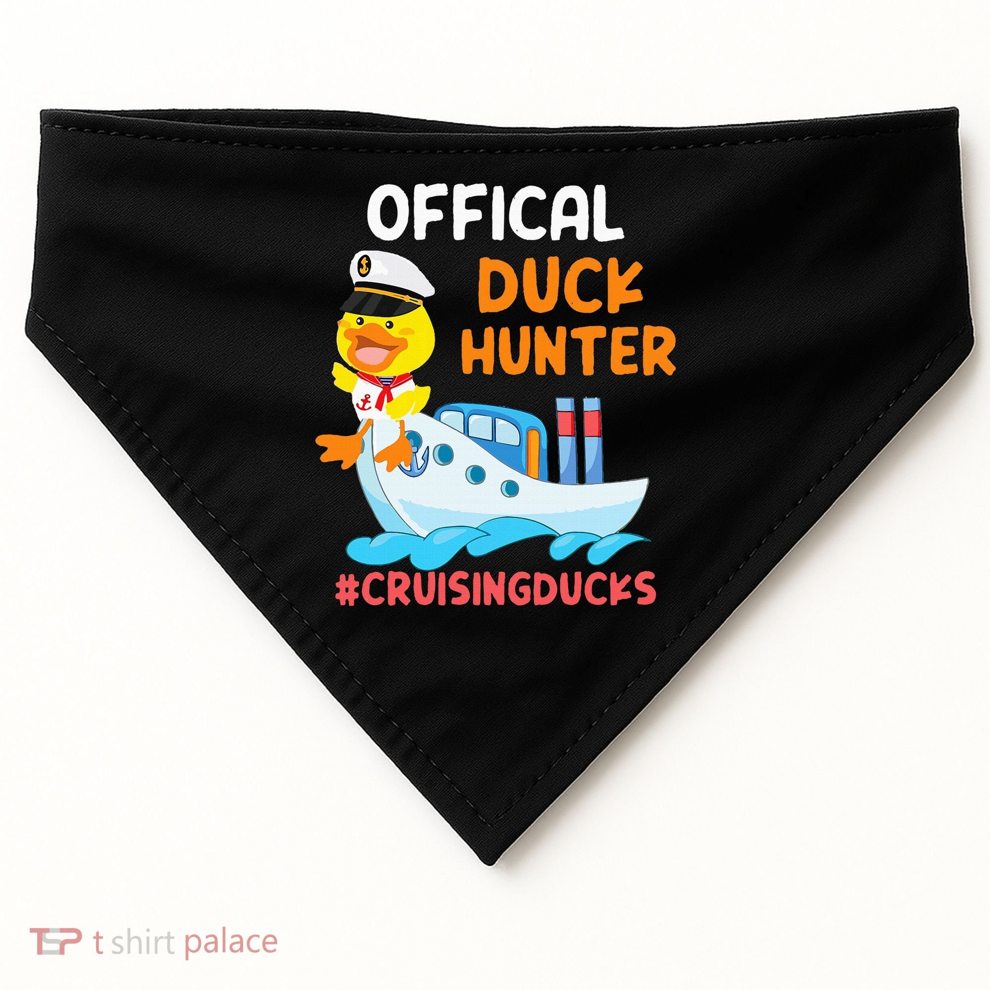 Duck Hunter Funny Duck Cruising Cruise USA-Made Doggie Bandana