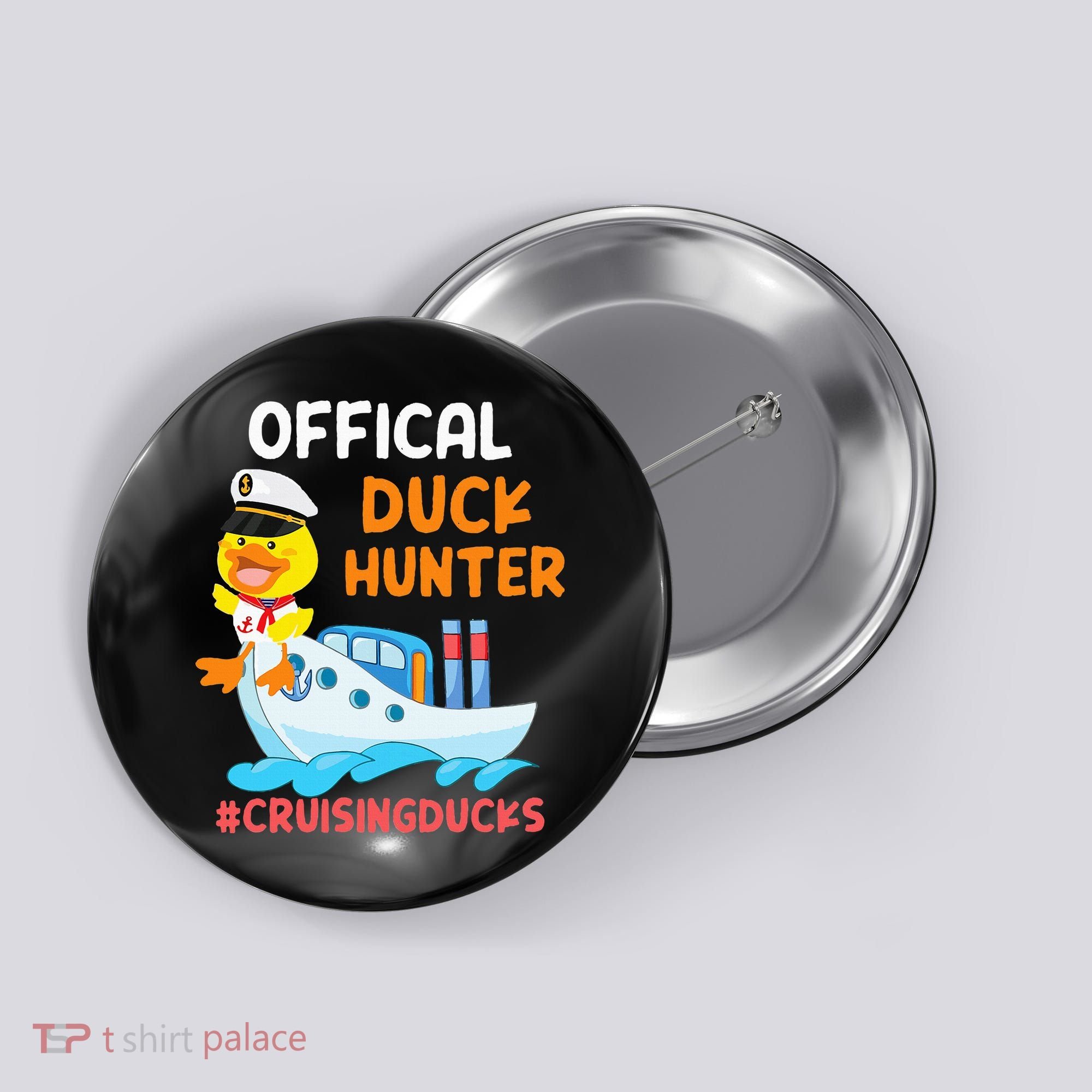 Duck Hunter Funny Duck Cruising Cruise Button