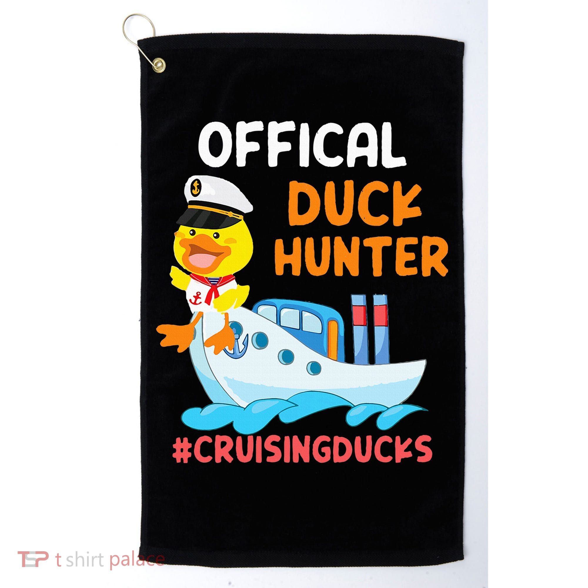 Duck Hunter Funny Duck Cruising Cruise Golf Towel
