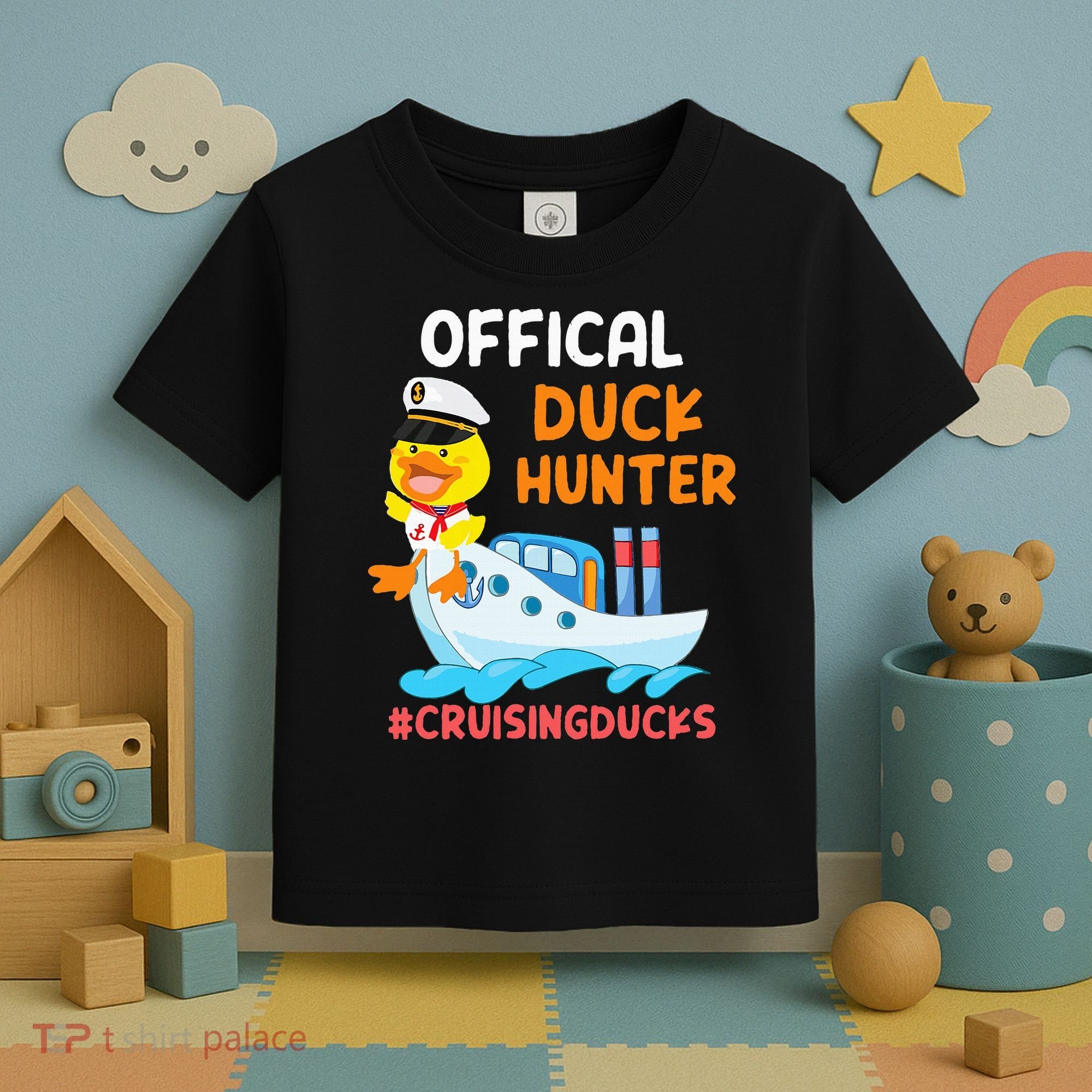 Duck Hunter Funny Duck Cruising Cruise Toddler T-Shirt