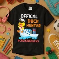 Duck Hunter Funny Duck Cruising Cruise Kids T-Shirt thumb 3