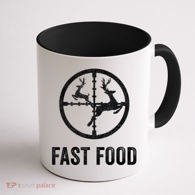 Deer Hunting Funny Hunter Gun Deer Fast Food Coffee Mug back