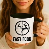 Deer Hunting Funny Hunter Gun Deer Fast Food Coffee Mug thumb 3