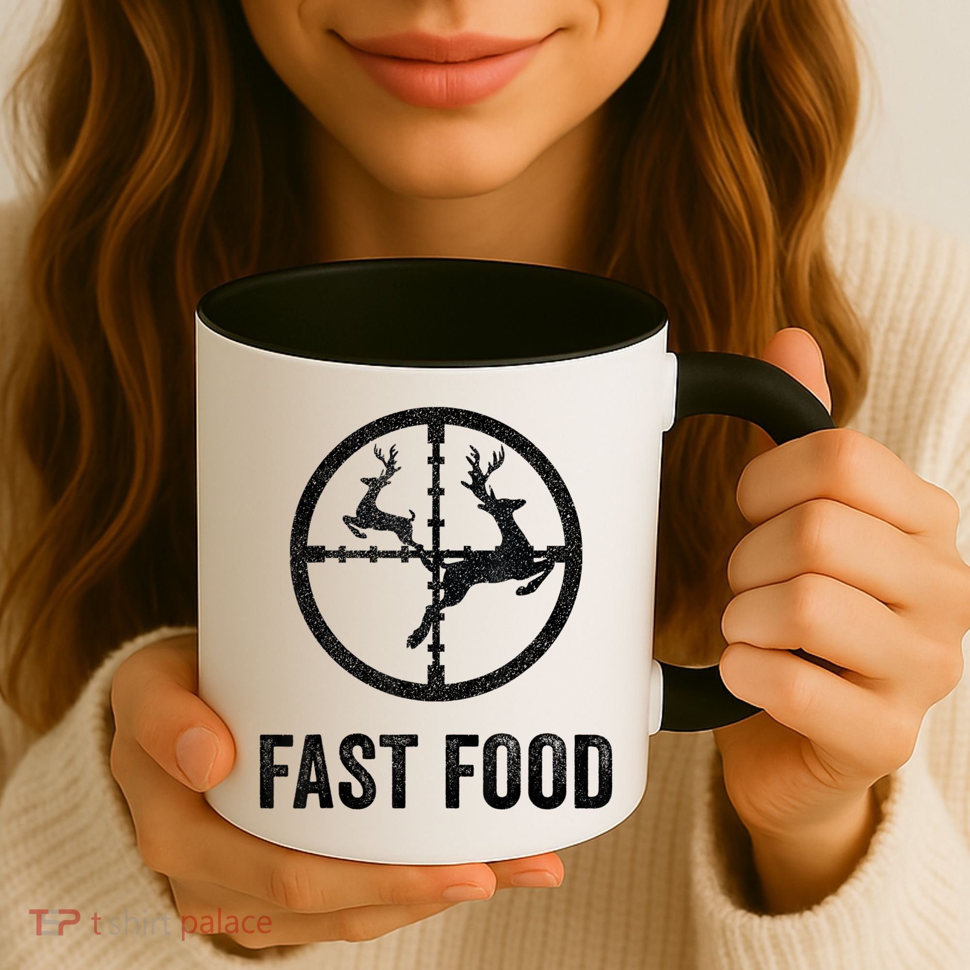Deer Hunting Funny Hunter Gun Deer Fast Food Coffee Mug