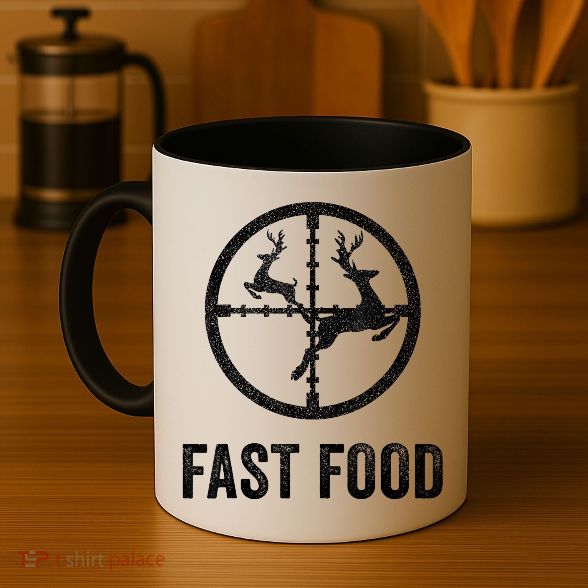 Deer Hunting Funny Hunter Gun Deer Fast Food Coffee Mug