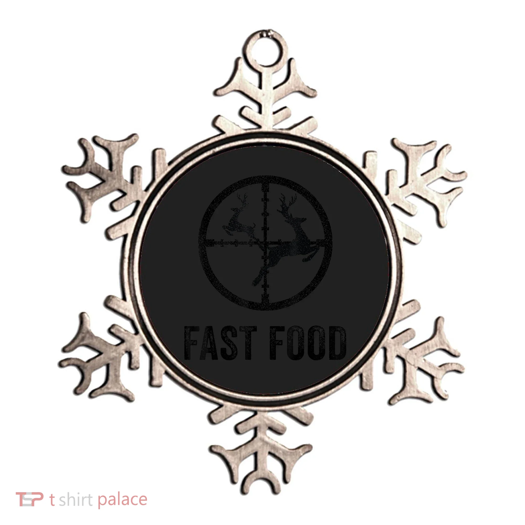 Deer Hunting Funny Hunter Gun Deer Fast Food Ornament