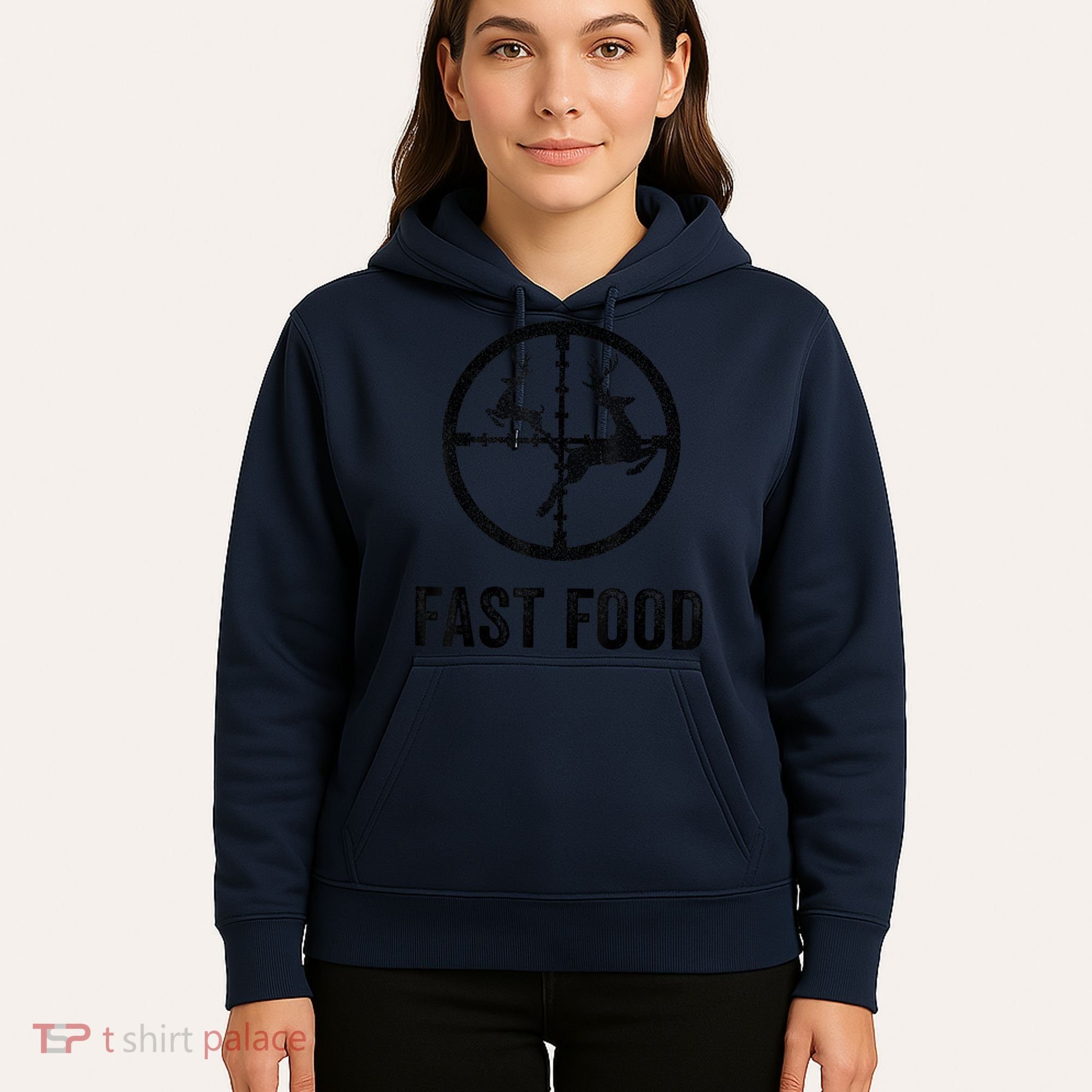 Deer Hunting Funny Hunter Gun Deer Fast Food Hoodie