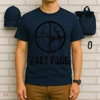Deer Hunting Funny Hunter Gun Deer Fast Food T-Shirt thumb 6
