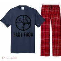 Deer Hunting Funny Hunter Gun Deer Fast Food Pajama Set thumb 0