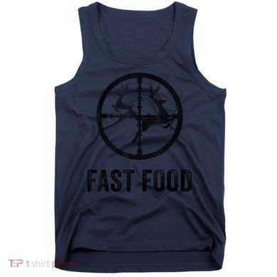 Deer Hunting Funny Hunter Gun Deer Fast Food Tank Top