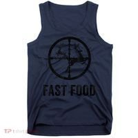 Deer Hunting Funny Hunter Gun Deer Fast Food Tank Top thumb 0