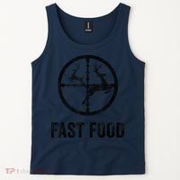 Deer Hunting Funny Hunter Gun Deer Fast Food Tank Top thumb 2