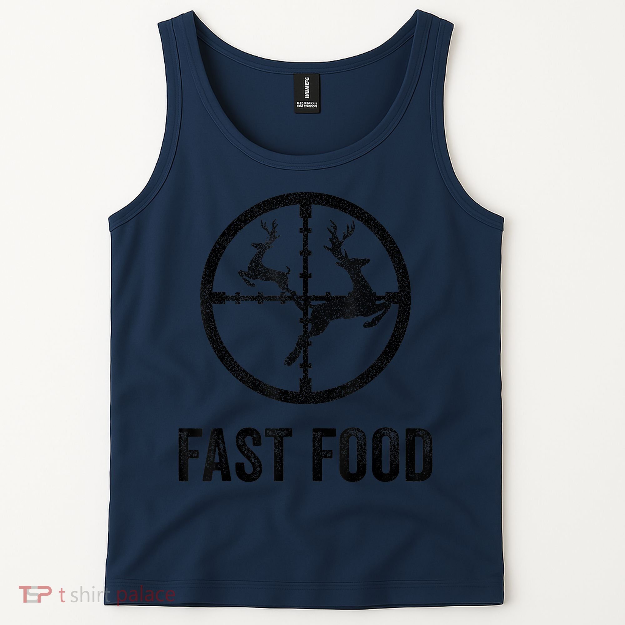 Deer Hunting Funny Hunter Gun Deer Fast Food Tank Top