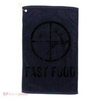 Deer Hunting Funny Hunter Gun Deer Fast Food Golf Towel thumb 0