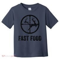 Deer Hunting Funny Hunter Gun Deer Fast Food Toddler T-Shirt thumb 0