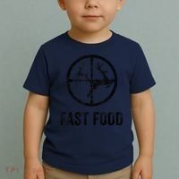 Deer Hunting Funny Hunter Gun Deer Fast Food Toddler T-Shirt thumb 2