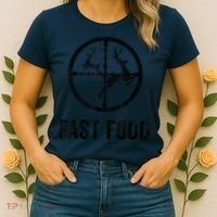 Deer Hunting Funny Hunter Gun Deer Fast Food Women's T-Shirt thumb 2