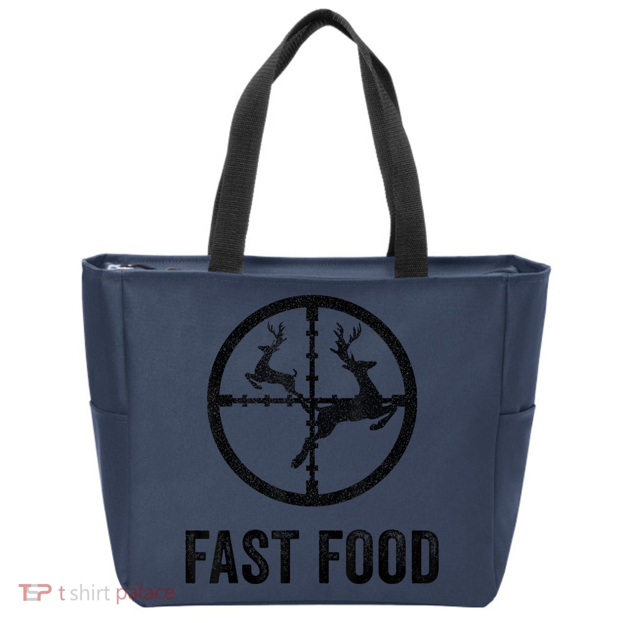 Deer Hunting Funny Hunter Gun Deer Fast Food Tote Bag
