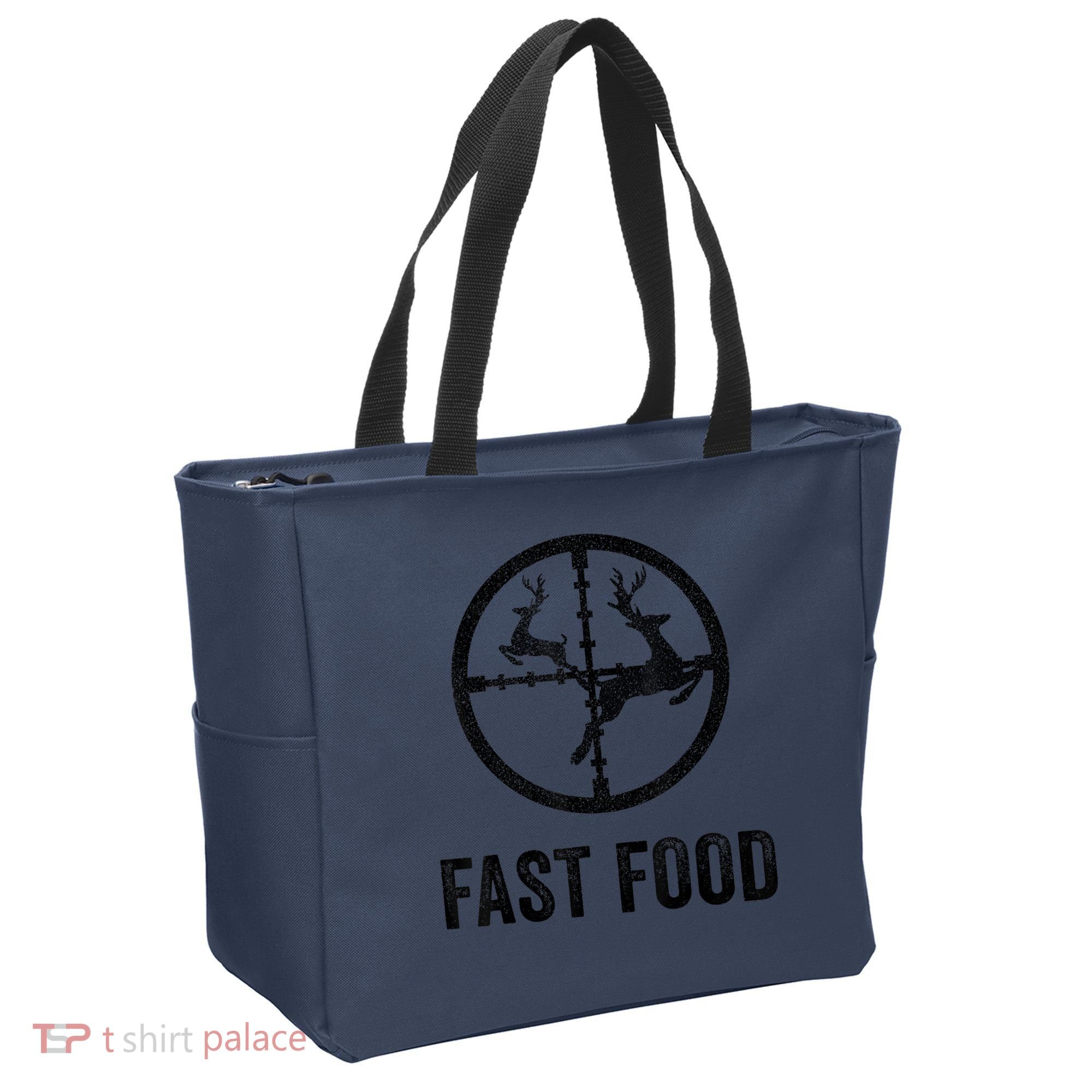 Deer Hunting Funny Hunter Gun Deer Fast Food Tote Bag